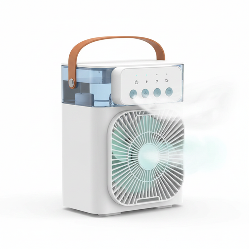 Portable Mini Air Cooler Fan - Front View