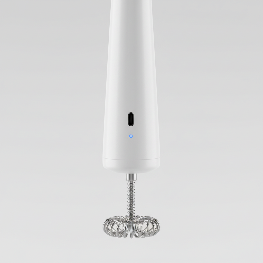 Milk frother close-up detail shot