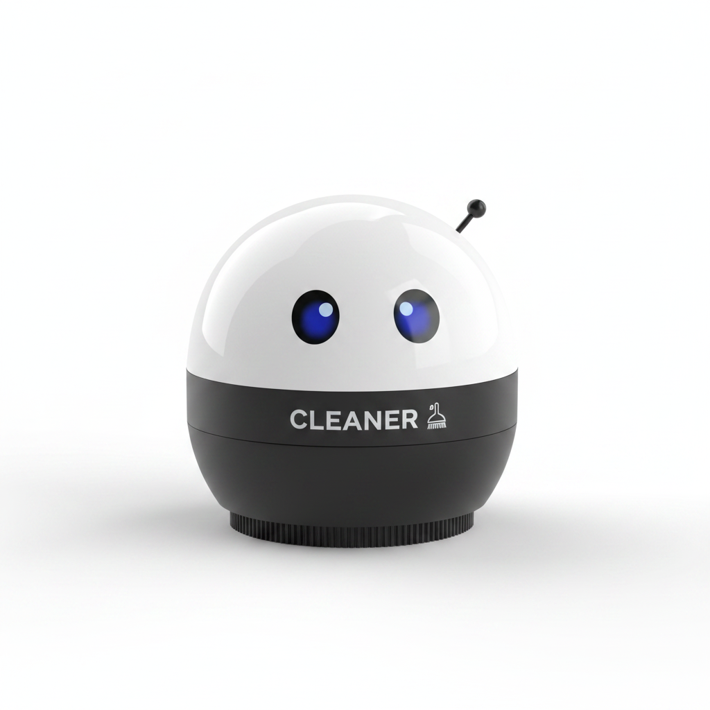 Mini Robot Desk Cleaner on white background