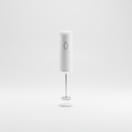 Wireless electric milk frother on white background